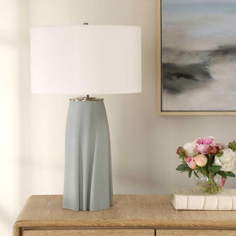 Light Blue Ceramic Table Lamp | Uttermost Cover Up
