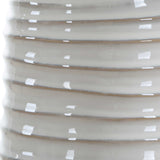 Modern European furniture - Ridged White Ceramic Table Lamp - www.oroa.com