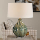 Swirled Green Ceramic Table Lamp | Uttermost Tausha