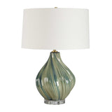 Swirled Green Ceramic Table Lamp | Uttermost Tausha