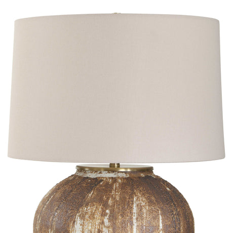 Brown Brushstrokes Ceramic Table Lamp | Uttermost McKinley