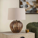 Brown Brushstrokes Ceramic Table Lamp | Uttermost McKinley