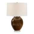 Modern European furniture - Brown Glaze Ceramic Table Lamp - www.oroa.com