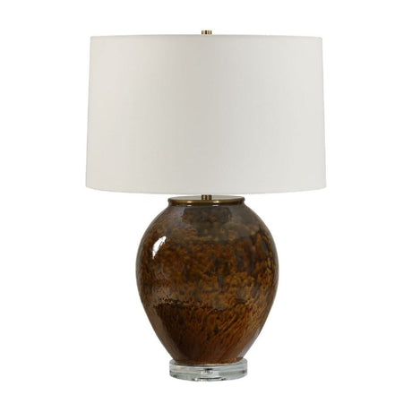Modern European furniture - Brown Glaze Ceramic Table Lamp - www.oroa.com