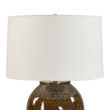 Modern European furniture - Brown Glaze Ceramic Table Lamp - www.oroa.com