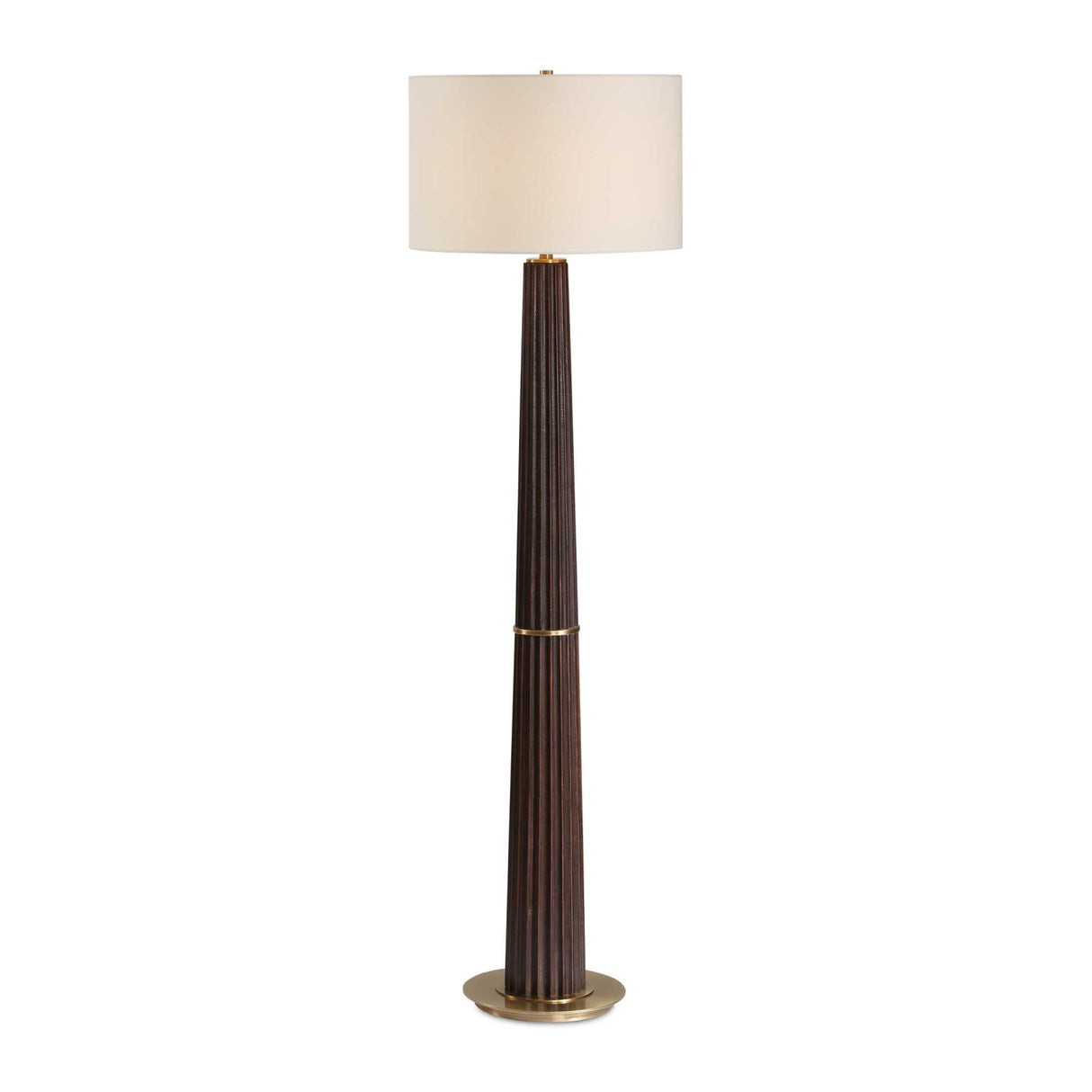 Modern European furniture - Dark Oak Wood Floor Lamp - www.oroa.com