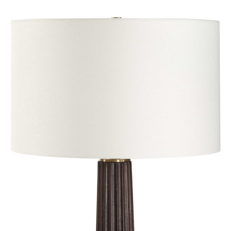 Modern European furniture - Dark Oak Wood Floor Lamp - www.oroa.com