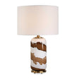 Modern European furniture - White & Brown Glass Table Lamp - www.oroa.com