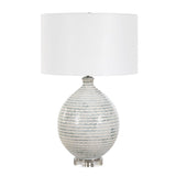 Modern European furniture - Striped Ceramic Table Lamp - www.oroa.com