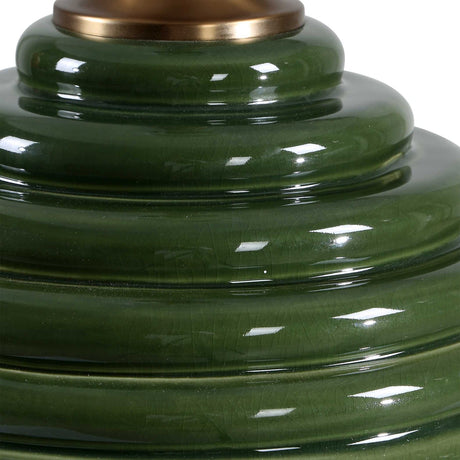 Ribbed Green Ceramic Table Lamp | Uttermost McKay