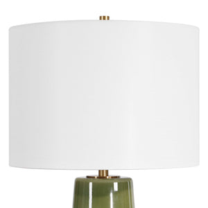   Hourglass Green Ceramic Table Lamp | Oroa.com