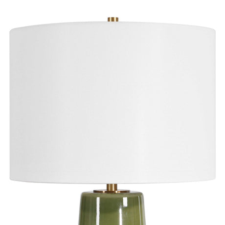 Hourglass Green Ceramic Table Lamp | Uttermost Meyer