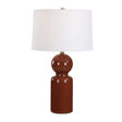 Modern European furniture - Glossy Brown Ceramic Table Lamp - www.oroa.com