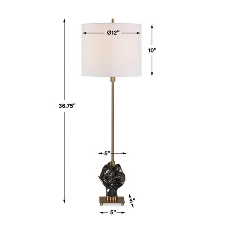 Black Organic-Shaped Buffet Lamp | Uttermost Flori