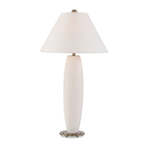   White Fluted Ceramic Table Lamp | Oroa.com