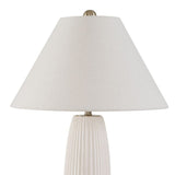 Modern European furniture - White Fluted Ceramic Table Lamp - www.oroa.com