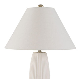   White Fluted Ceramic Table Lamp | Oroa.com