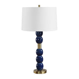 Modern European furniture - Stacked Blue Orbs Table Lamp - www.oroa.com