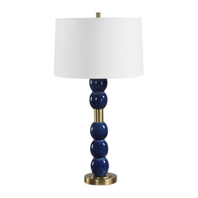 Stacked Blue Orbs Table Lamp by Uttermost Bellore