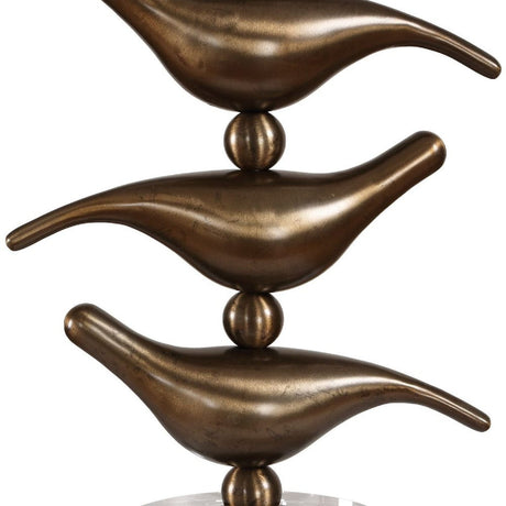 Modern European furniture - Stacked Bronze Songbirds Table Lamp - www.oroa.com