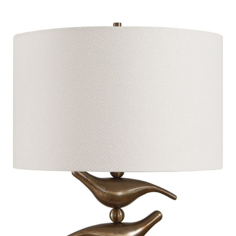 Modern European furniture - Stacked Bronze Songbirds Table Lamp - www.oroa.com