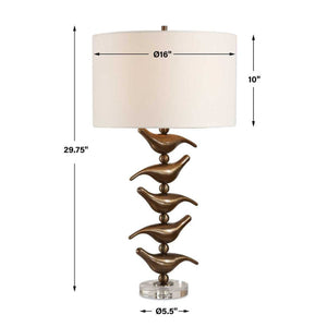   Stacked Bronze Songbirds Table Lamp | Oroa.com