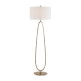 Oval Antique Brass Floor Lamp | Uttermost Tordin