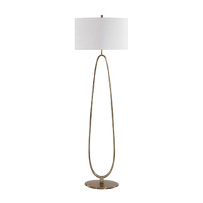 Oval Antique Brass Floor Lamp by Uttermost Tordin