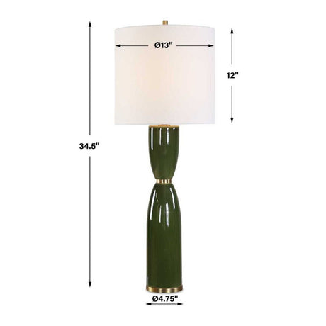 Green Hourglass Table Lamp | Uttermost Nacua