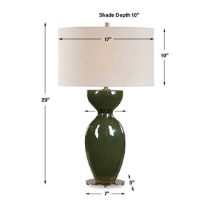   Green Ceramic Hourglass Table Lamp | Oroa.com