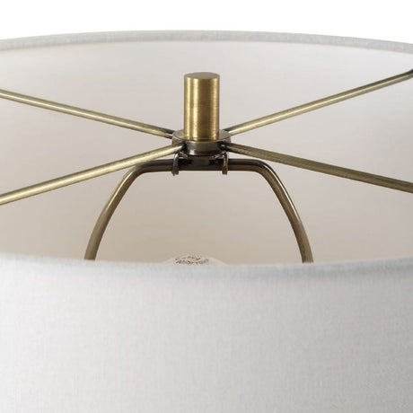 Modern European furniture - Rippled Brown Ceramic Table Lamp - www.oroa.com