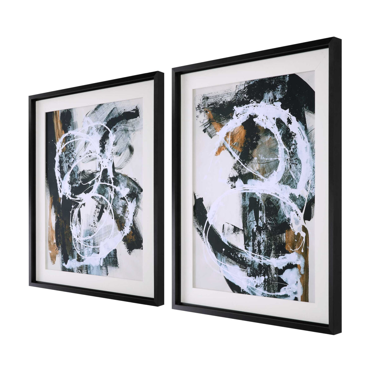 Modern European furniture - Framed Abstract Artwork Set (2) - www.oroa.com