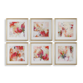Modern European furniture - Red Floral Abstract Art Prints (6) - www.oroa.com