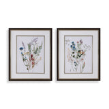 Floral Watercolor Style Art Prints (2) | Uttermost Delicate Flowers