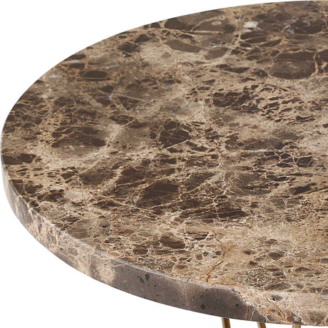 Modern European furniture - Brown Marble Geometric Accent Table - www.oroa.com
