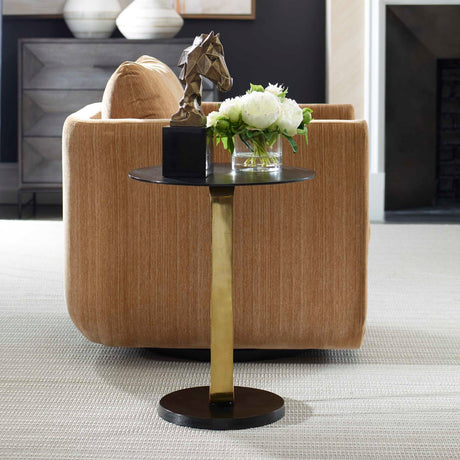 Black Cast Aluminum Accent Table | Uttermost Aperture