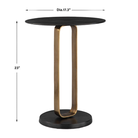 Black Cast Aluminum Accent Table | Uttermost Aperture