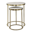 Modern European furniture - White Shagreen Nesting Tables (2) - www.oroa.com