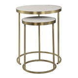 Modern European furniture - White Shagreen Nesting Tables (2) - www.oroa.com