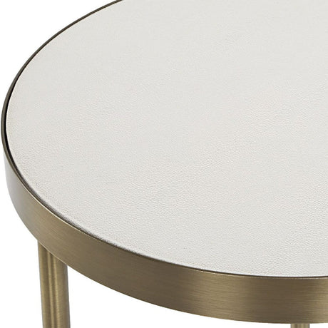 Modern European furniture - White Shagreen Nesting Tables (2) - www.oroa.com