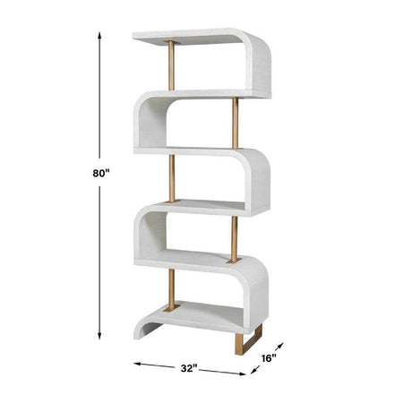 Mahogany Modern Bookcase | Uttermost Bia