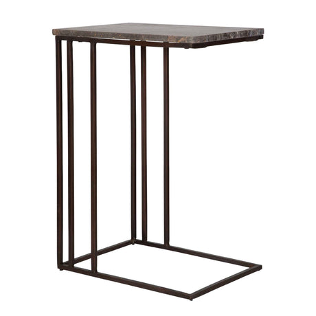 Modern European furniture - Travertine Pull-Up Accent Table - www.oroa.com