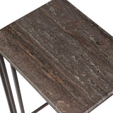 Modern European furniture - Travertine Pull-Up Accent Table - www.oroa.com
