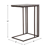 Modern European furniture - Travertine Pull-Up Accent Table - www.oroa.com