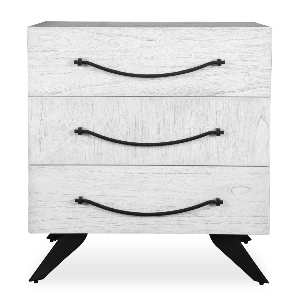   White Wooden 3-Drawer Chest | Oroa.com
