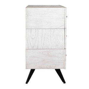   White Wooden 3-Drawer Chest | Oroa.com