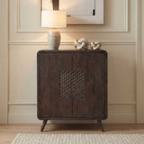 Modern European furniture - Weathered Mindi Wood 2-Door Cabinet - www.oroa.com