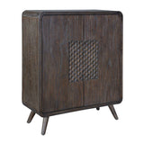 Modern European furniture - Weathered Mindi Wood 2-Door Cabinet - www.oroa.com