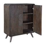 Modern European furniture - Weathered Mindi Wood 2-Door Cabinet - www.oroa.com