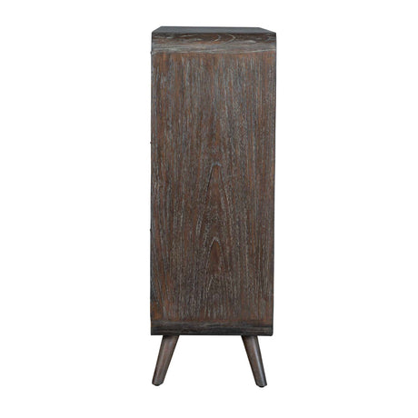 Modern European furniture - Weathered Mindi Wood 2-Door Cabinet - www.oroa.com